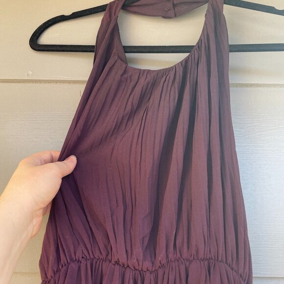 Purple to Red ombre Flowy backless maxi dress XL by Zaful - Picture 4 of 8